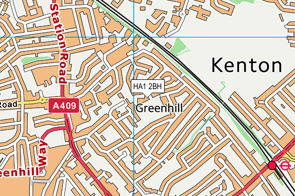 HA1 2BH map - OS VectorMap District (Ordnance Survey) HA1 2BH map - OS VectorMap District (Ordnance Survey)