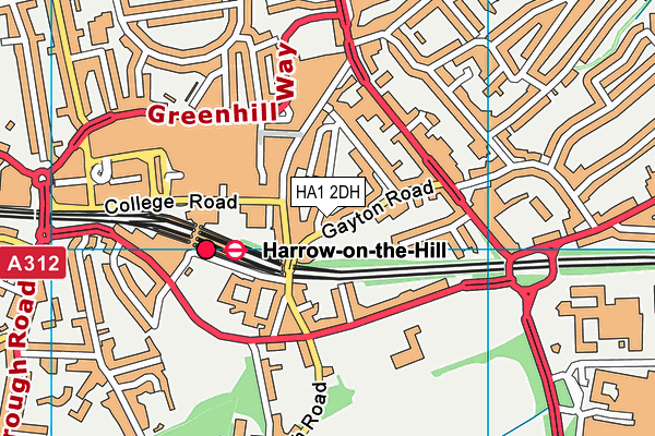 HA1 2DH map - OS VectorMap District (Ordnance Survey) HA1 2DH map - OS VectorMap District (Ordnance Survey)