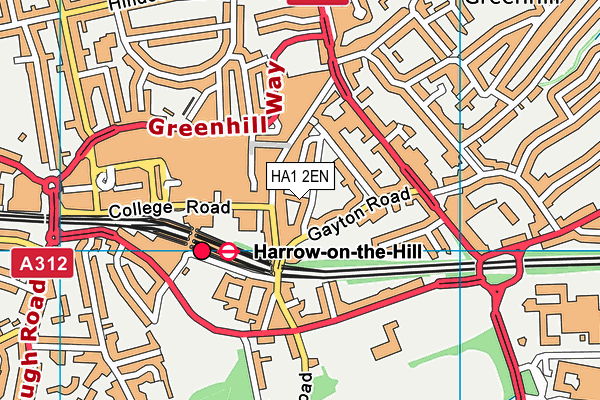 HA1 2EN map - OS VectorMap District (Ordnance Survey) HA1 2EN map - OS VectorMap District (Ordnance Survey)
