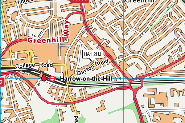 HA1 2HJ map - OS VectorMap District (Ordnance Survey) HA1 2HJ map - OS VectorMap District (Ordnance Survey)