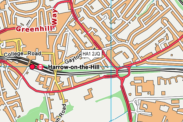 HA1 2JQ map - OS VectorMap District (Ordnance Survey) HA1 2JQ map - OS VectorMap District (Ordnance Survey)