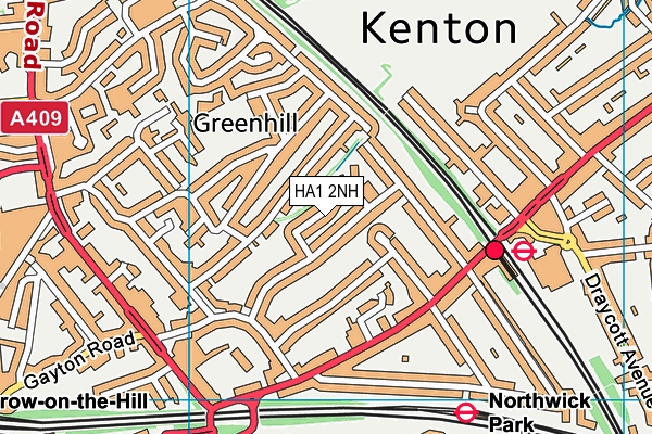 HA1 2NH map - OS VectorMap District (Ordnance Survey) HA1 2NH map - OS VectorMap District (Ordnance Survey)
