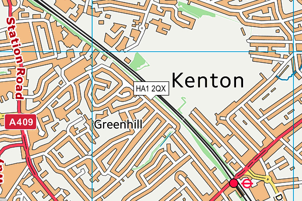 HA1 2QX map - OS VectorMap District (Ordnance Survey) HA1 2QX map - OS VectorMap District (Ordnance Survey)