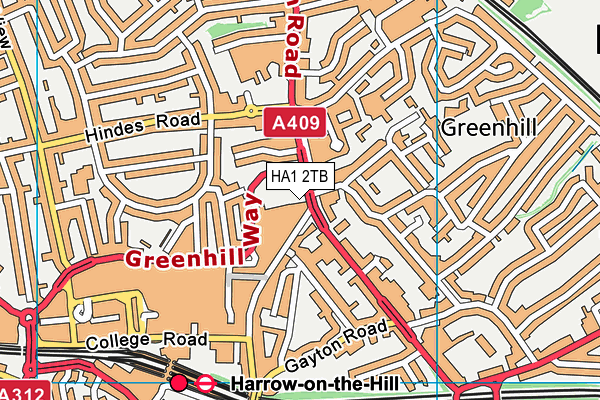 HA1 2TB map - OS VectorMap District (Ordnance Survey) HA1 2TB map - OS VectorMap District (Ordnance Survey)