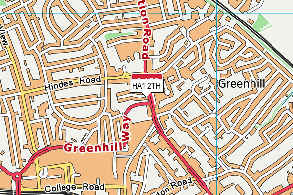 HA1 2TH map - OS VectorMap District (Ordnance Survey) HA1 2TH map - OS VectorMap District (Ordnance Survey)