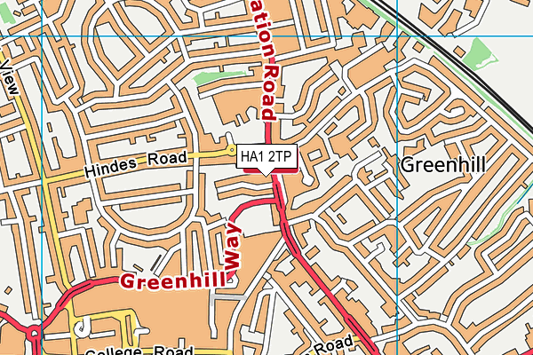 HA1 2TP map - OS VectorMap District (Ordnance Survey) HA1 2TP map - OS VectorMap District (Ordnance Survey)