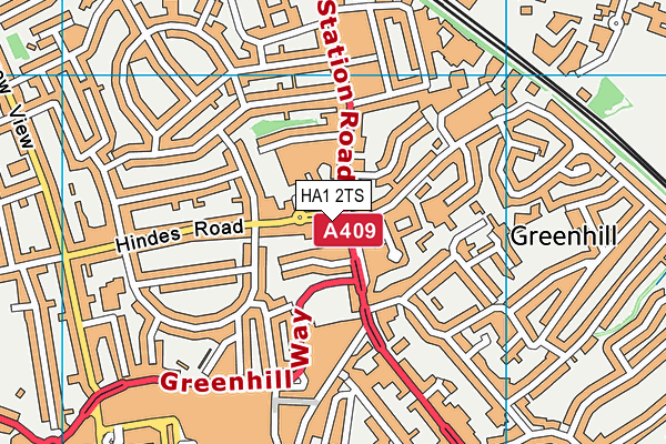 HA1 2TS map - OS VectorMap District (Ordnance Survey) HA1 2TS map - OS VectorMap District (Ordnance Survey)