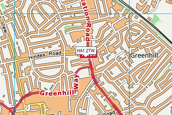 HA1 2TW map - OS VectorMap District (Ordnance Survey) HA1 2TW map - OS VectorMap District (Ordnance Survey)