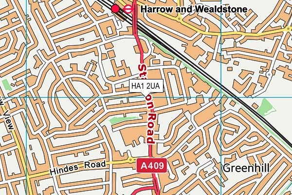 HA1 2UA map - OS VectorMap District (Ordnance Survey) HA1 2UA map - OS VectorMap District (Ordnance Survey)