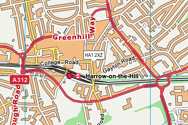 HA1 2XZ map - OS VectorMap District (Ordnance Survey) HA1 2XZ map - OS VectorMap District (Ordnance Survey)