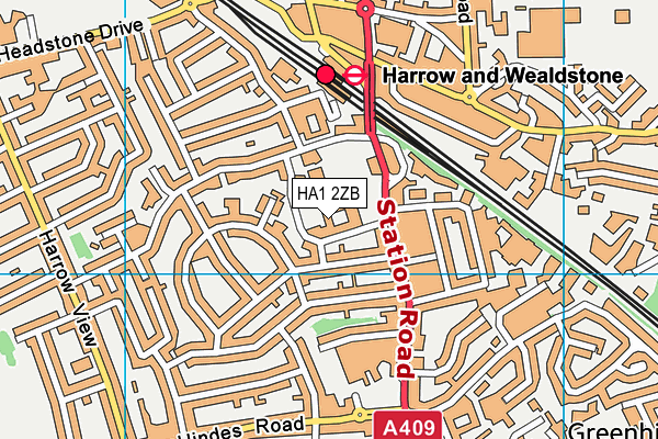 HA1 2ZB map - OS VectorMap District (Ordnance Survey) HA1 2ZB map - OS VectorMap District (Ordnance Survey)