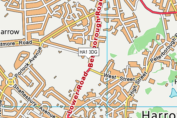 HA1 3DG map - OS VectorMap District (Ordnance Survey) HA1 3DG map - OS VectorMap District (Ordnance Survey)