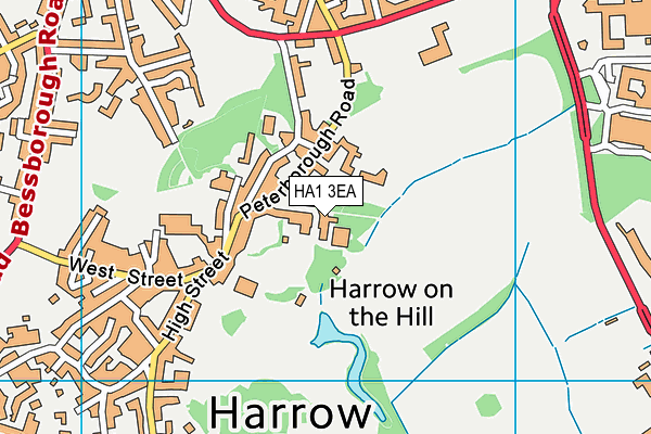 HA1 3EA map - OS VectorMap District (Ordnance Survey) HA1 3EA map - OS VectorMap District (Ordnance Survey)