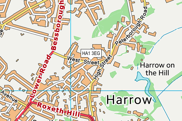 HA1 3EG map - OS VectorMap District (Ordnance Survey) HA1 3EG map - OS VectorMap District (Ordnance Survey)