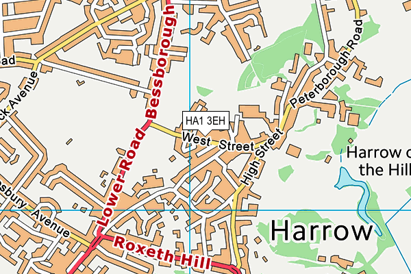HA1 3EH map - OS VectorMap District (Ordnance Survey) HA1 3EH map - OS VectorMap District (Ordnance Survey)