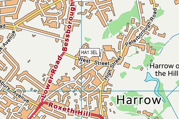 HA1 3EL map - OS VectorMap District (Ordnance Survey) HA1 3EL map - OS VectorMap District (Ordnance Survey)