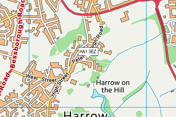 HA1 3EZ map - OS VectorMap District (Ordnance Survey) HA1 3EZ map - OS VectorMap District (Ordnance Survey)