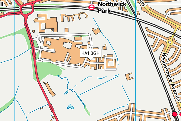 HA1 3GH map - OS VectorMap District (Ordnance Survey) HA1 3GH map - OS VectorMap District (Ordnance Survey)