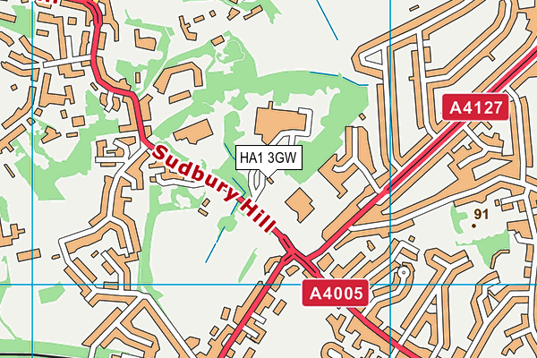 HA1 3GW map - OS VectorMap District (Ordnance Survey) HA1 3GW map - OS VectorMap District (Ordnance Survey)