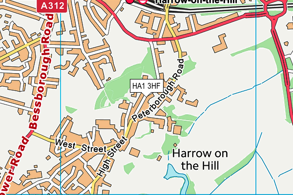 HA1 3HF map - OS VectorMap District (Ordnance Survey) HA1 3HF map - OS VectorMap District (Ordnance Survey)