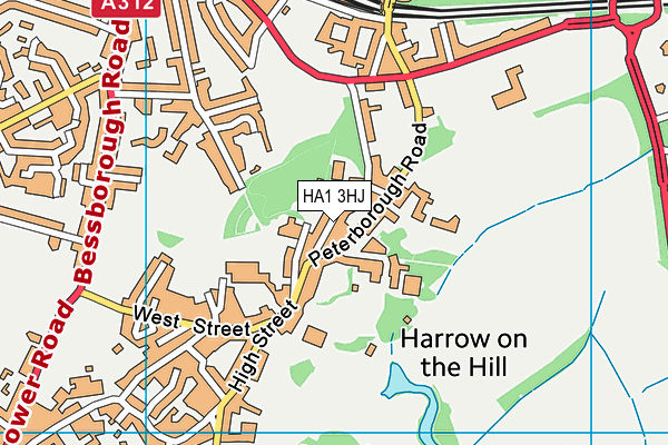HA1 3HJ map - OS VectorMap District (Ordnance Survey) HA1 3HJ map - OS VectorMap District (Ordnance Survey)