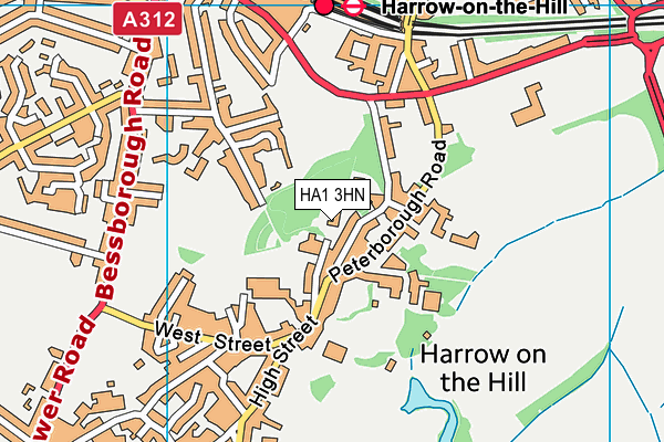 HA1 3HN map - OS VectorMap District (Ordnance Survey) HA1 3HN map - OS VectorMap District (Ordnance Survey)