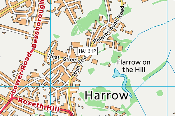 HA1 3HP map - OS VectorMap District (Ordnance Survey) HA1 3HP map - OS VectorMap District (Ordnance Survey)