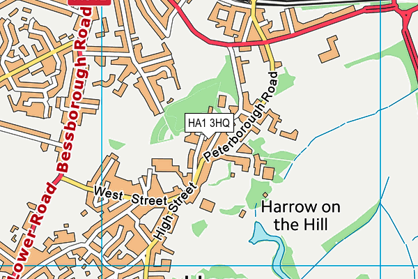 HA1 3HQ map - OS VectorMap District (Ordnance Survey) HA1 3HQ map - OS VectorMap District (Ordnance Survey)