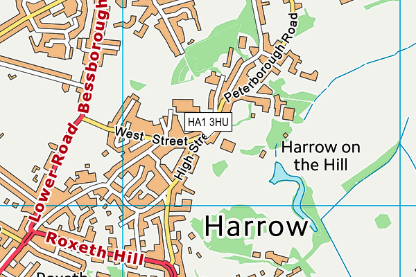 HA1 3HU map - OS VectorMap District (Ordnance Survey) HA1 3HU map - OS VectorMap District (Ordnance Survey)