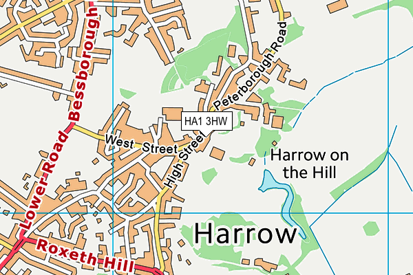HA1 3HW map - OS VectorMap District (Ordnance Survey) HA1 3HW map - OS VectorMap District (Ordnance Survey)