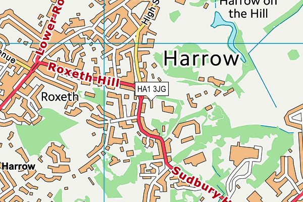 HA1 3JG map - OS VectorMap District (Ordnance Survey) HA1 3JG map - OS VectorMap District (Ordnance Survey)