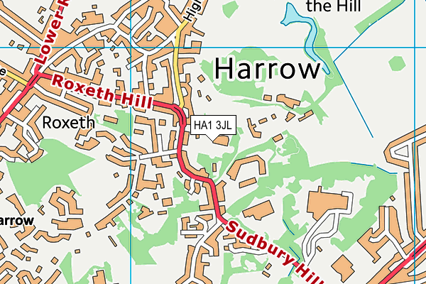 HA1 3JL map - OS VectorMap District (Ordnance Survey) HA1 3JL map - OS VectorMap District (Ordnance Survey)