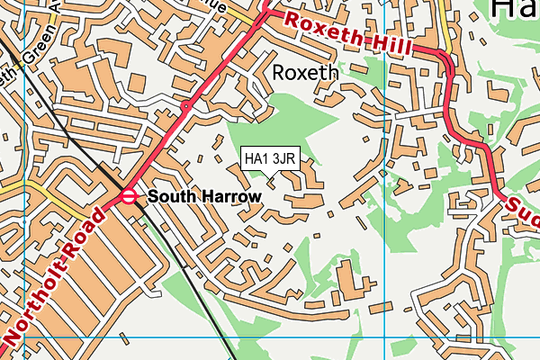 HA1 3JR map - OS VectorMap District (Ordnance Survey) HA1 3JR map - OS VectorMap District (Ordnance Survey)