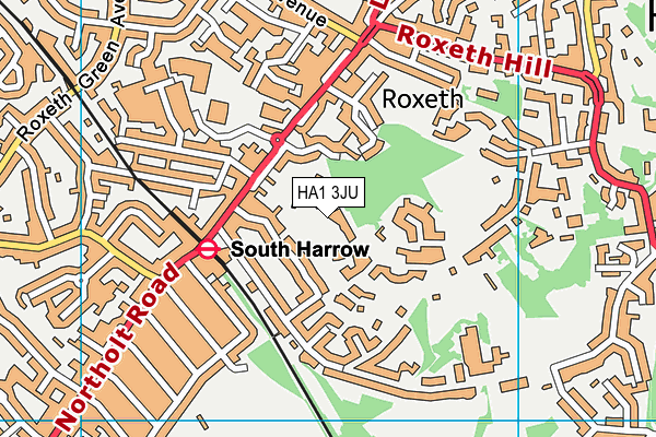 HA1 3JU map - OS VectorMap District (Ordnance Survey) HA1 3JU map - OS VectorMap District (Ordnance Survey)