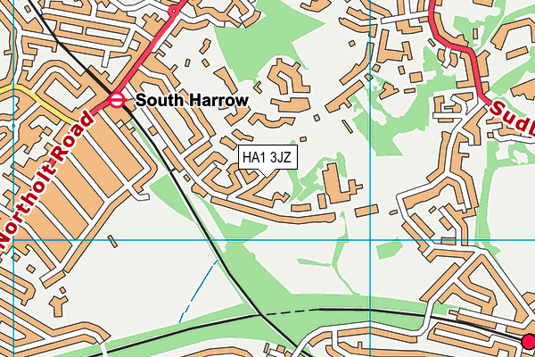 HA1 3JZ map - OS VectorMap District (Ordnance Survey) HA1 3JZ map - OS VectorMap District (Ordnance Survey)