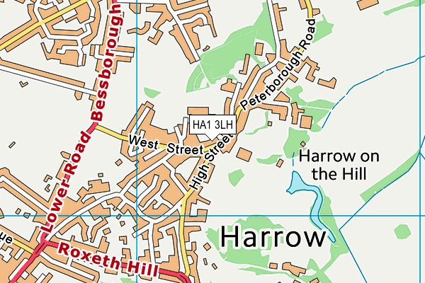 HA1 3LH map - OS VectorMap District (Ordnance Survey) HA1 3LH map - OS VectorMap District (Ordnance Survey)