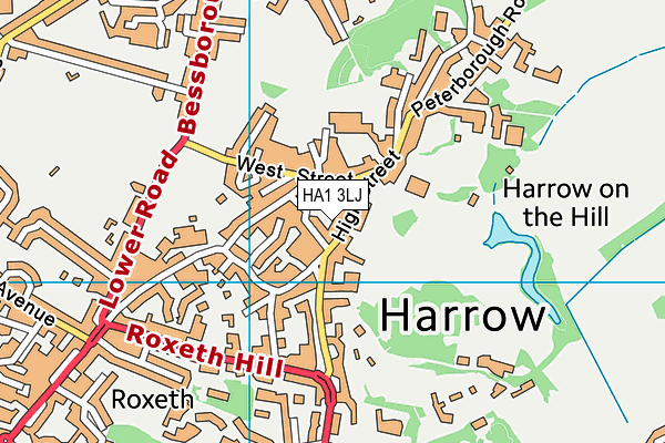 HA1 3LJ map - OS VectorMap District (Ordnance Survey) HA1 3LJ map - OS VectorMap District (Ordnance Survey)