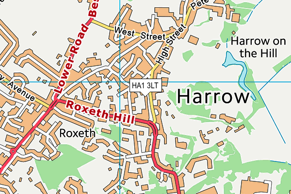 HA1 3LT map - OS VectorMap District (Ordnance Survey) HA1 3LT map - OS VectorMap District (Ordnance Survey)