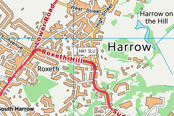 HA1 3LU map - OS VectorMap District (Ordnance Survey) HA1 3LU map - OS VectorMap District (Ordnance Survey)