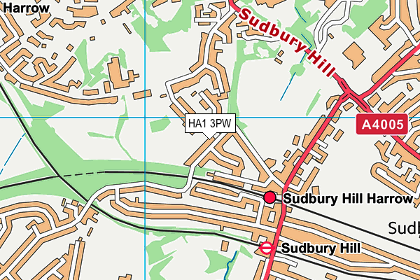 HA1 3PW map - OS VectorMap District (Ordnance Survey) HA1 3PW map - OS VectorMap District (Ordnance Survey)