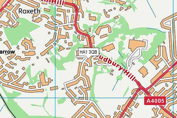 HA1 3QB map - OS VectorMap District (Ordnance Survey)