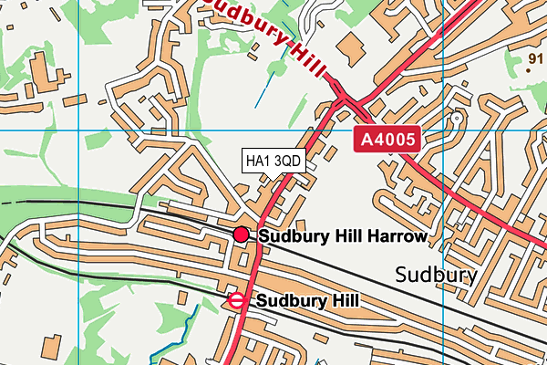 HA1 3QD map - OS VectorMap District (Ordnance Survey) HA1 3QD map - OS VectorMap District (Ordnance Survey)