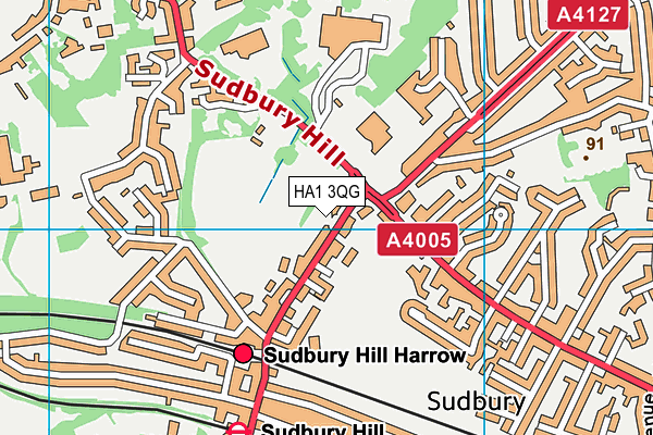 HA1 3QG map - OS VectorMap District (Ordnance Survey) HA1 3QG map - OS VectorMap District (Ordnance Survey)