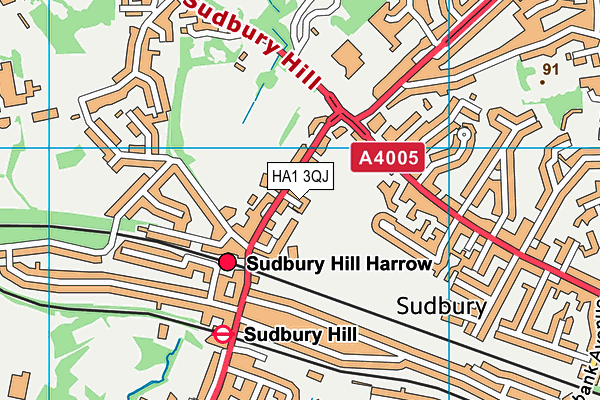 HA1 3QJ map - OS VectorMap District (Ordnance Survey) HA1 3QJ map - OS VectorMap District (Ordnance Survey)