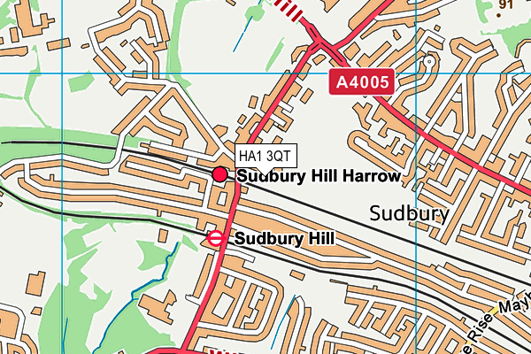 HA1 3QT map - OS VectorMap District (Ordnance Survey) HA1 3QT map - OS VectorMap District (Ordnance Survey)