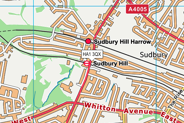 HA1 3QX map - OS VectorMap District (Ordnance Survey) HA1 3QX map - OS VectorMap District (Ordnance Survey)