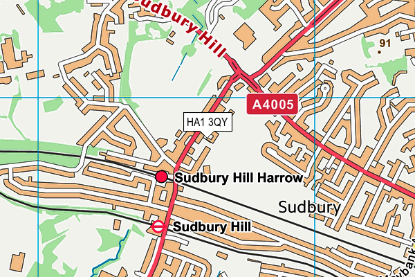 HA1 3QY map - OS VectorMap District (Ordnance Survey) HA1 3QY map - OS VectorMap District (Ordnance Survey)