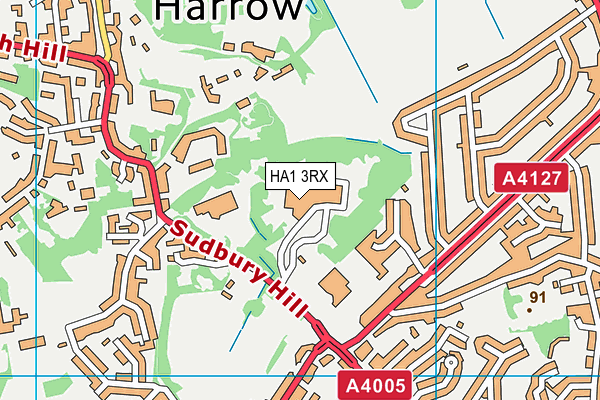 HA1 3RX map - OS VectorMap District (Ordnance Survey) HA1 3RX map - OS VectorMap District (Ordnance Survey)