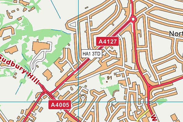 HA1 3TD map - OS VectorMap District (Ordnance Survey) HA1 3TD map - OS VectorMap District (Ordnance Survey)