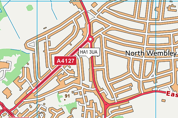 HA1 3UA map - OS VectorMap District (Ordnance Survey) HA1 3UA map - OS VectorMap District (Ordnance Survey)